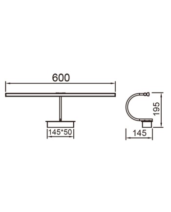 PARACURU * APLIQUE LED 12W 3000K NEGRO